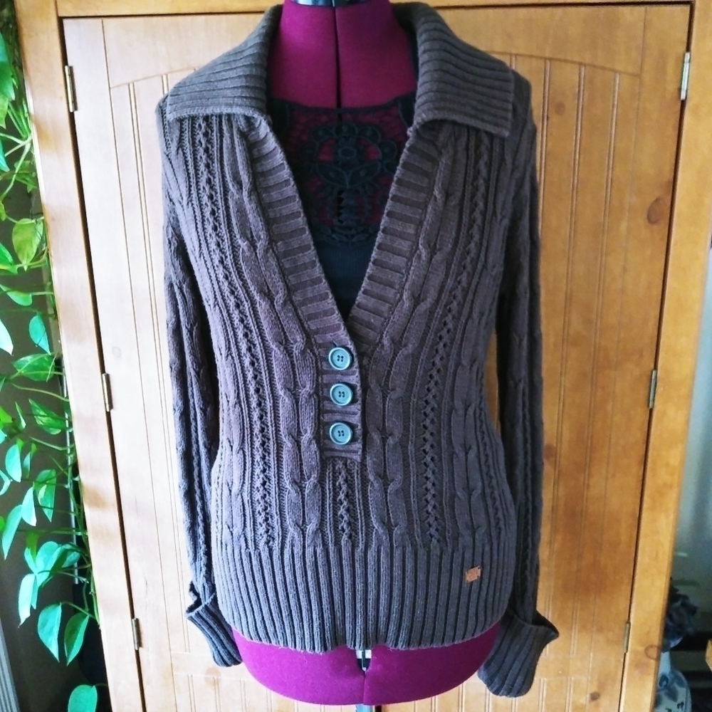 DNKY Petites Cable Knit Long Sleeve Sweater